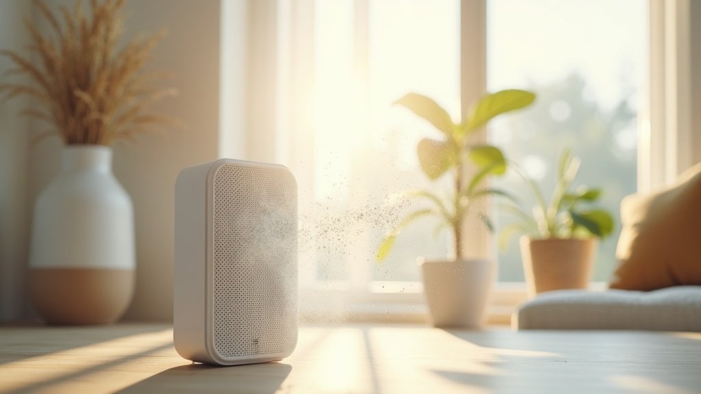 air purifier filter capturing pollen and dust