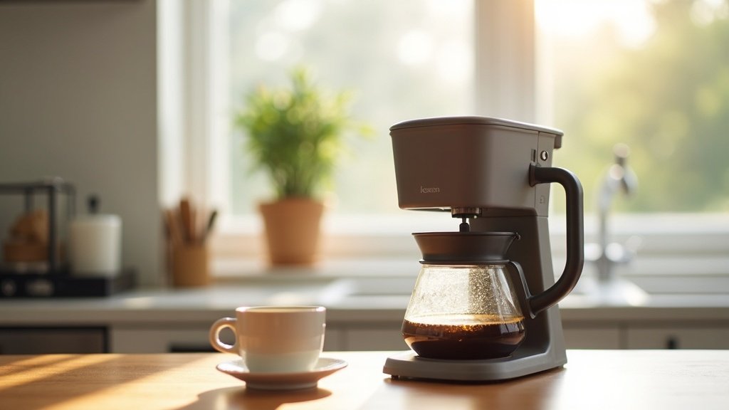 budget coffee maker brewing fresh coffee