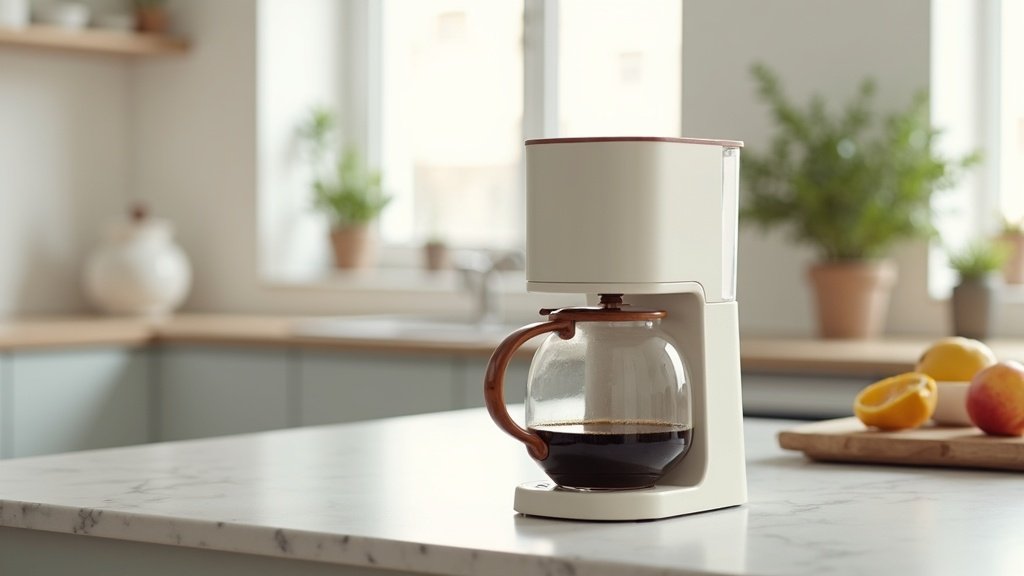 affordable drip coffee maker on kitchen counter