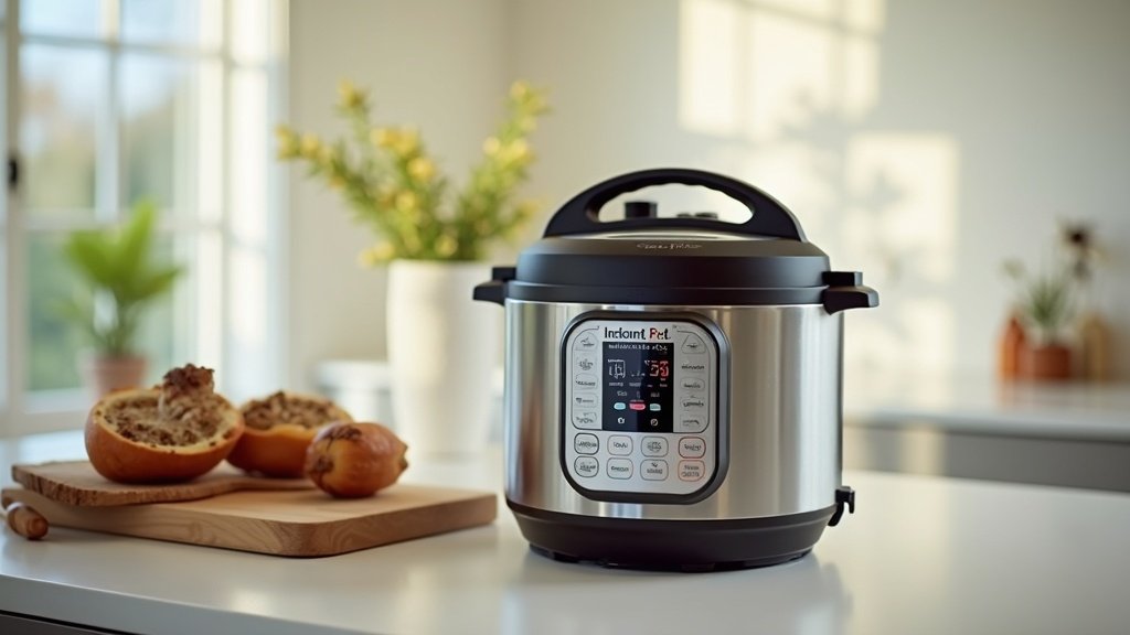 Instant Pot display showing pressure cooking mode