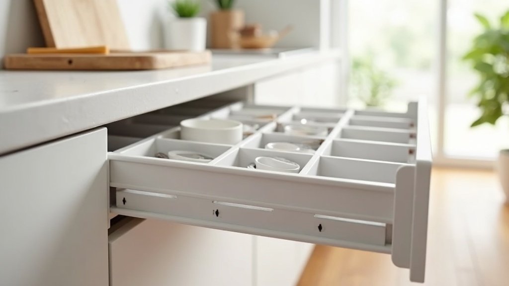expandable kitchen drawer organizer with compartments