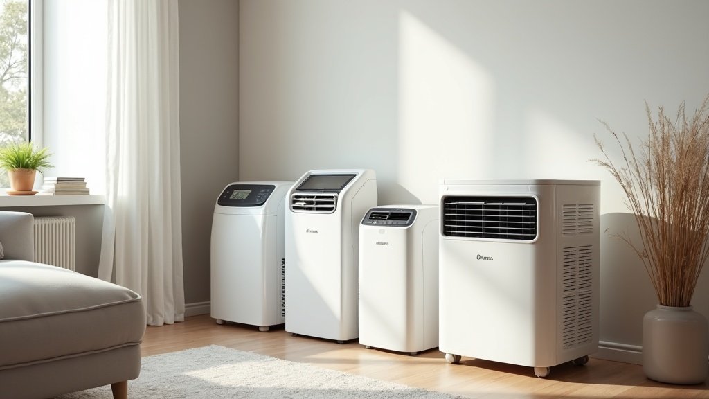 Best portable air conditioners lined up in a modern living room
