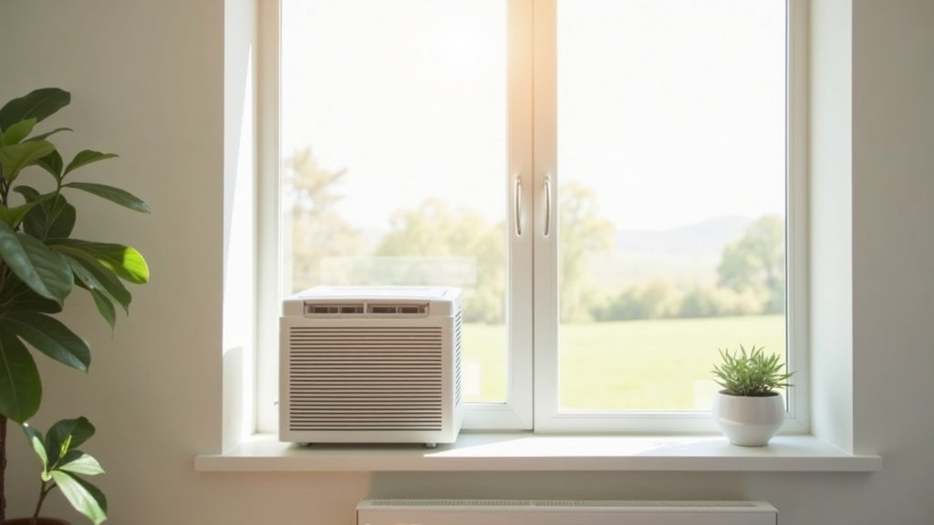 Window exhaust kit installed for portable air conditioner