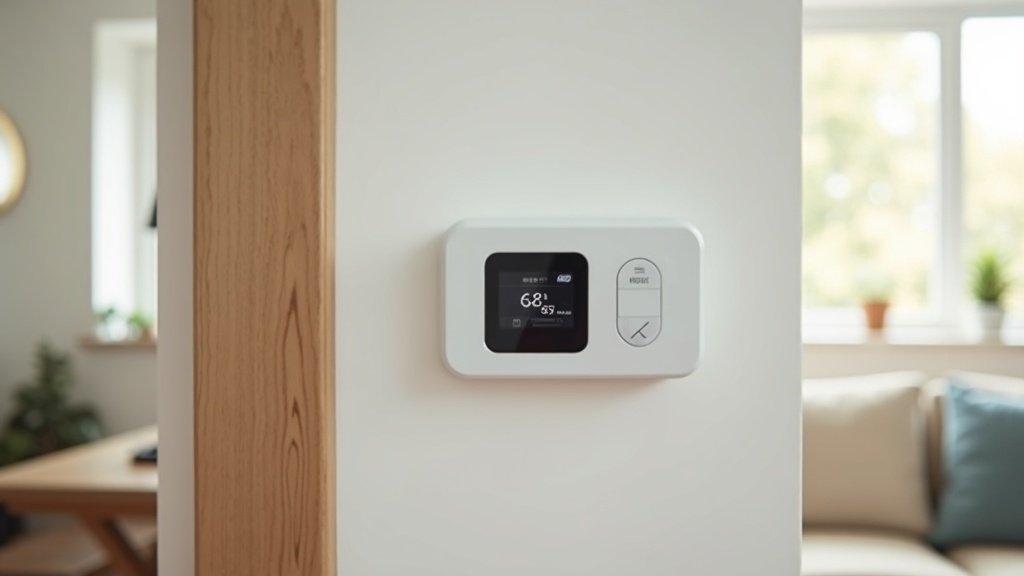 smart thermostat controlled via smartphone app