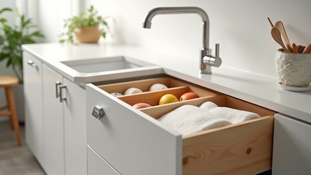 under sink organizer with pull-out drawers