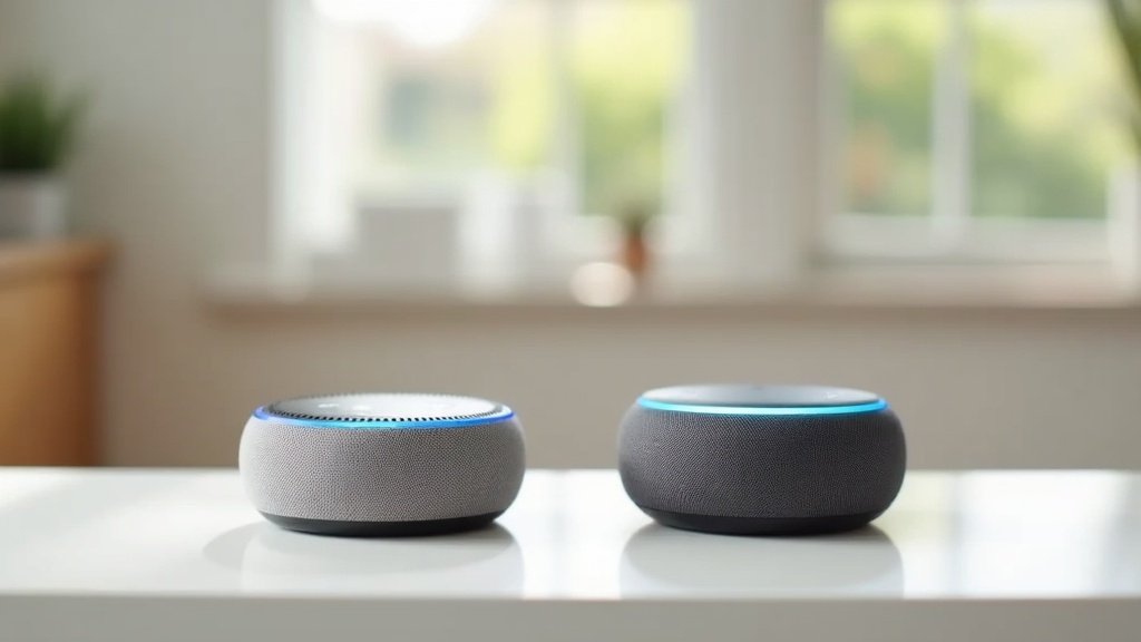 side by side comparison of Echo Dot and Echo Pop