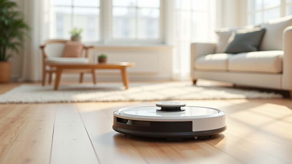 Dreame Cyber10 Ultra robot vacuum with robotic arm on hardwood floor