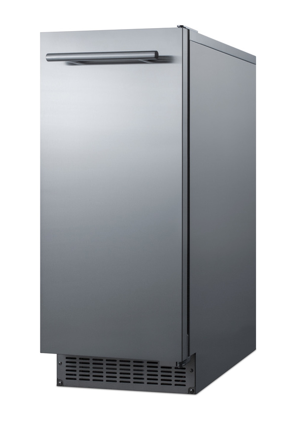 Summit BIM68OSPUMP stainless steel undercounter ice maker with internal drain pump